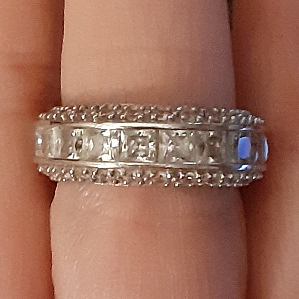 Wedding band Baguette CZ Eternity Ring